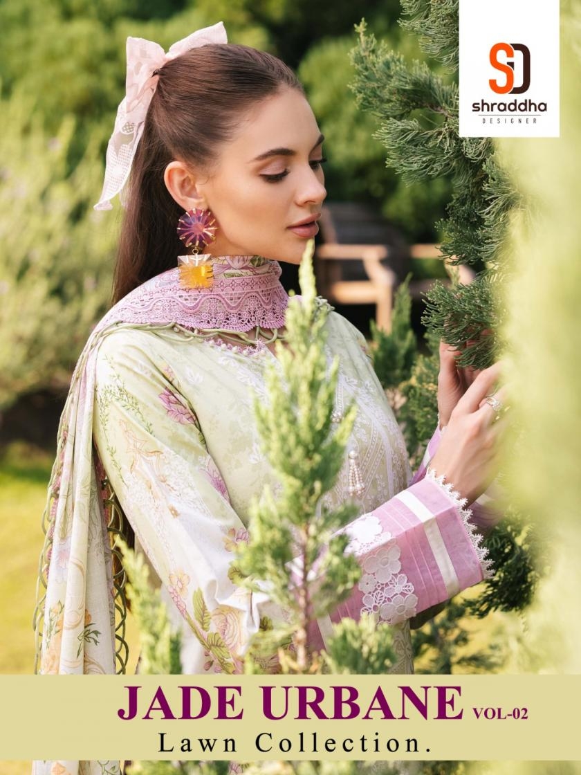 shraddha designer jade urbane vol 2 series 2001 to 2004 lawn cotton pakistani salwar kameez in wholesale surat