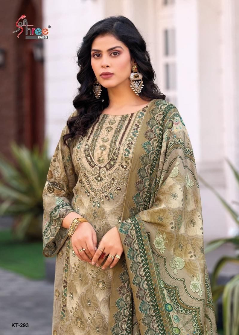 shree fabs kt 293 A to D pretty look viscose muslin pakistani salwar kameez in wholesale surat
