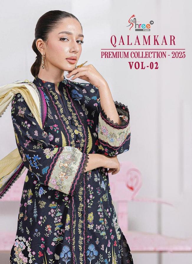 shree fabs qalamkar premium collection 25 vol 2 series 4008 to 4013 cotton pakistani salwar kameez in wholesale surat