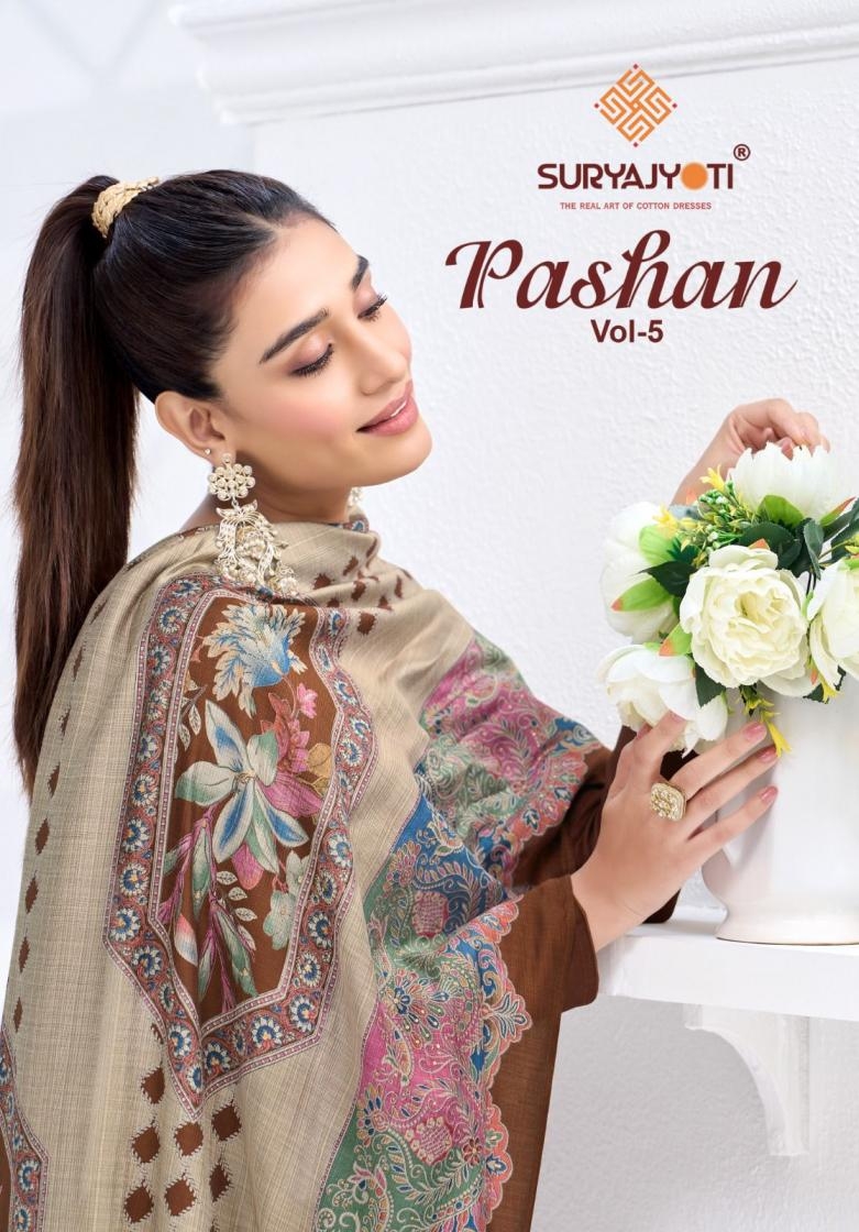 suryajyoti pashan vol 5 series 5001 to 5006 jam satin unique salwar kameez in wholesale surat