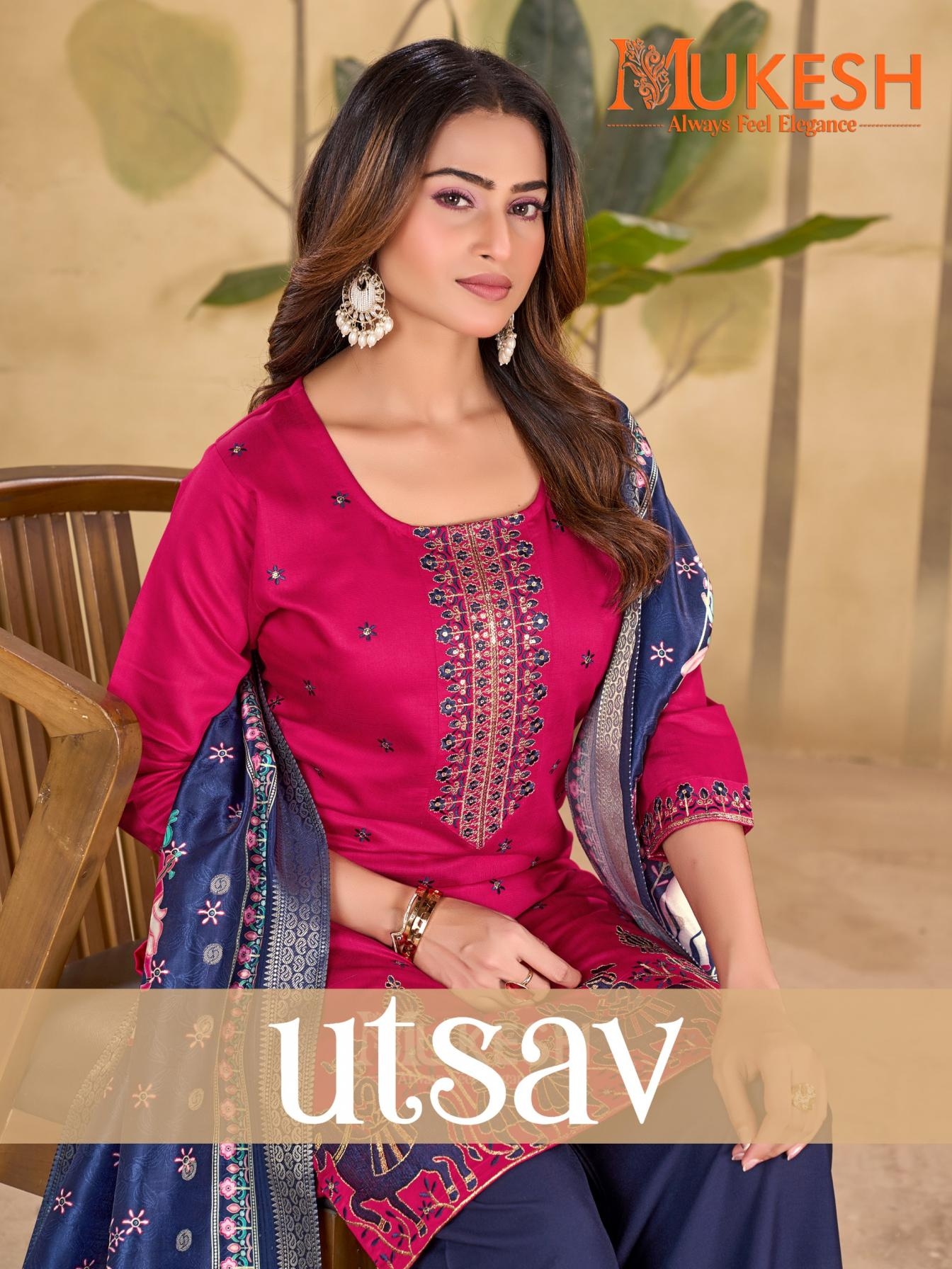 utsav amazing series 1001 to 1008 gadhwal silk readymade suit in wholesale surat