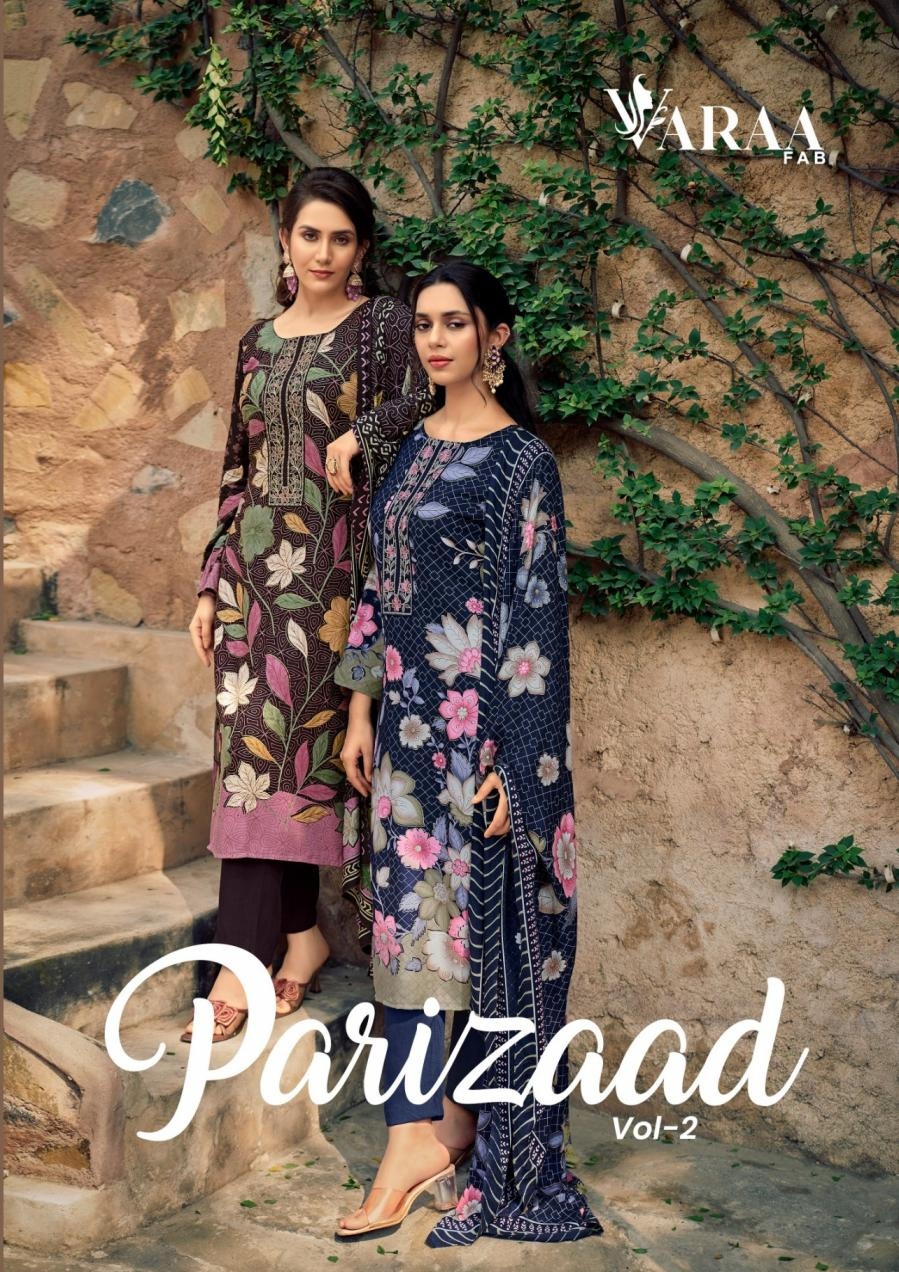 varaa fab parizaad vol 2 series 2001 to 2006 fully stitch fancy viscose pashmina suit in wholesale surat