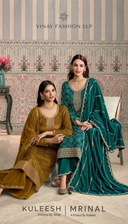 vinay mrinal series 76561 to 76564 premium velvet classy look salwar kameez in wholesale surat