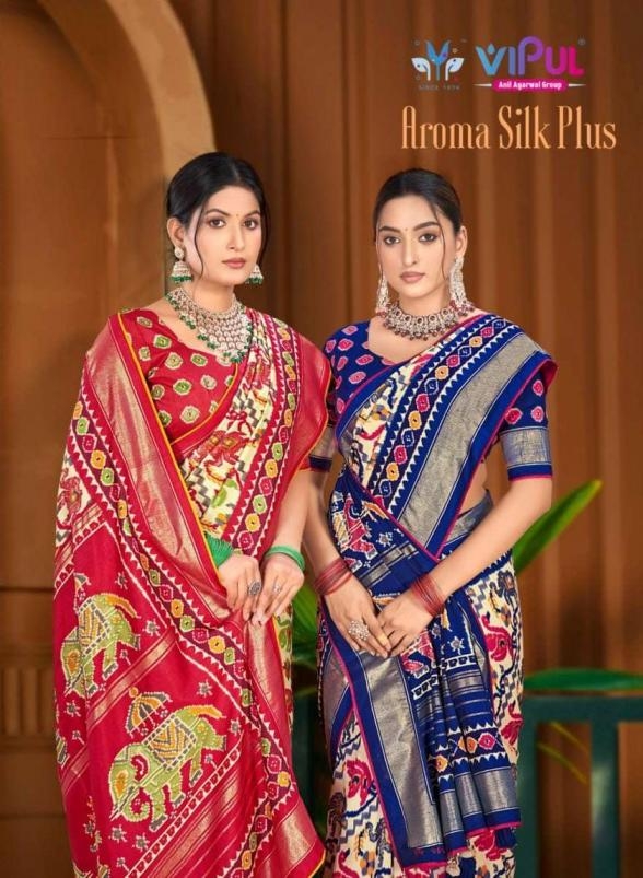 vipul aroma silk plus series 1548 to 1553 dola silk gorgeous look sarees in wholesale surat