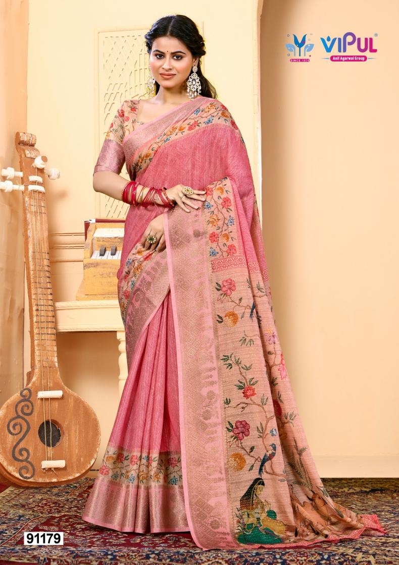 vipul shubhangi series 91179 to 91184 dola silk traditional saree in wholesale surat