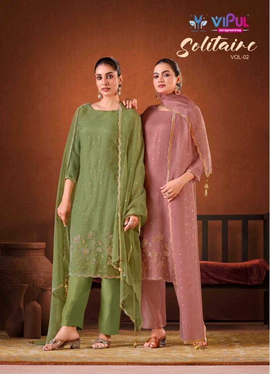 vipul solitaire vol 2 series 6681 to 6688 amazing chiffon stylish salwar kameez in wholesale surat