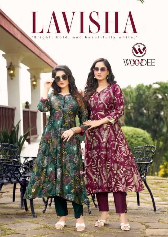 woodee lavisha series 1001 to 1006 vatican readymade amazing kurti with pant in wholesale surat