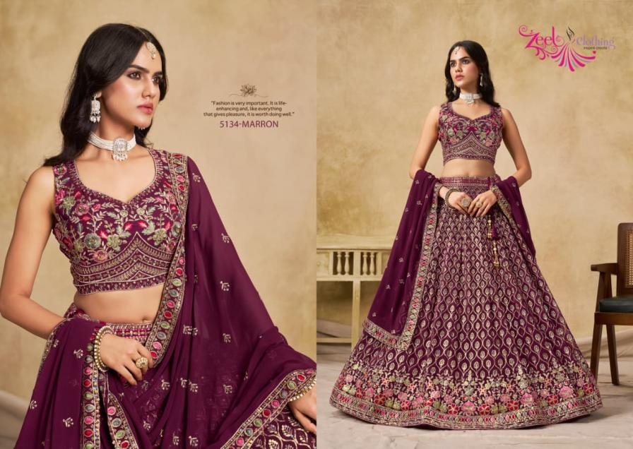 zeel clothing culture 5134 series georgette festive chaniya choli in wholesale surat