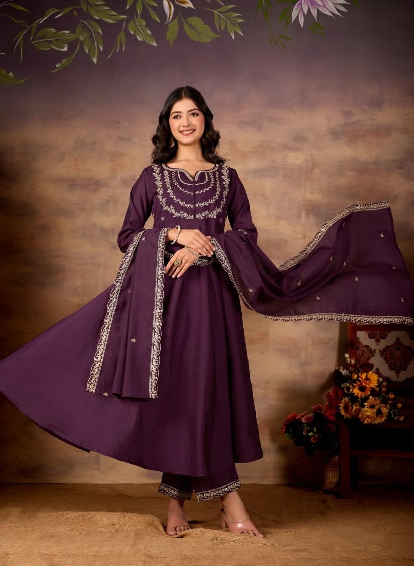 9STAR FASHION SAKOON HIT VOL-1 PREMIUM ROMAN SILK WITH EMBROIDERY WORK FANCY DESIGNER STANDARD QUALITY READY TO WEAR SUIT IN WHOLESALE SURAT