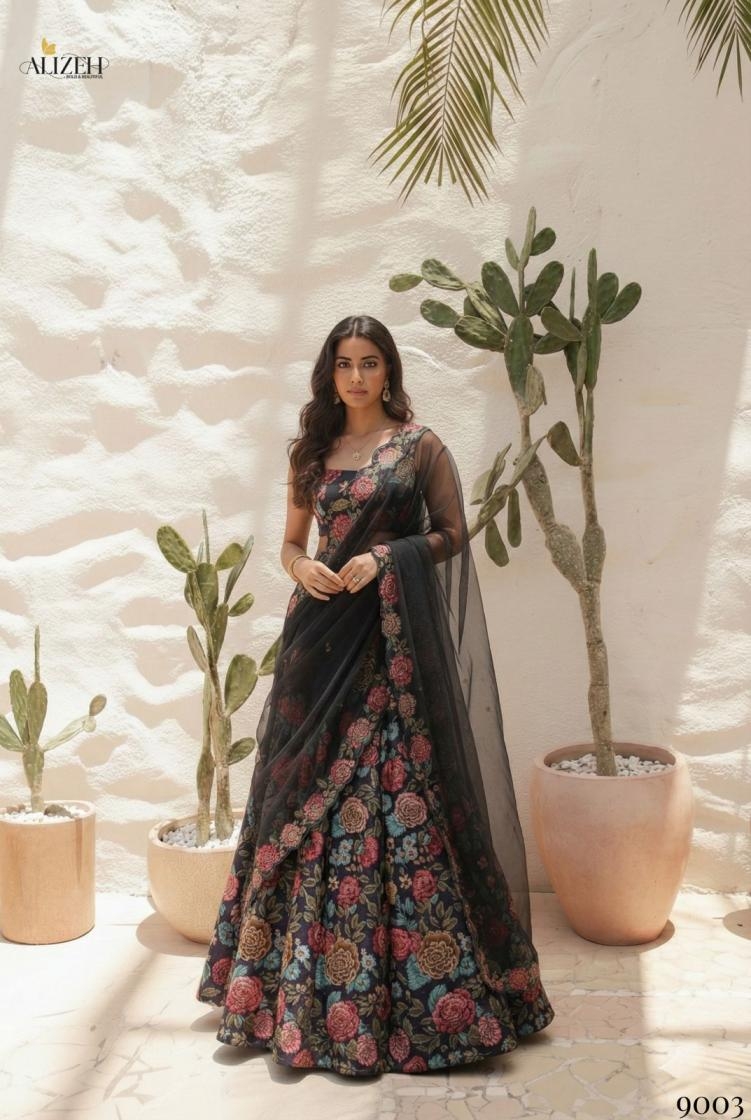 alizeh florence vol 2 series 9003 bhagalpuri silk readymade festive chaniya choli in wholesale surat