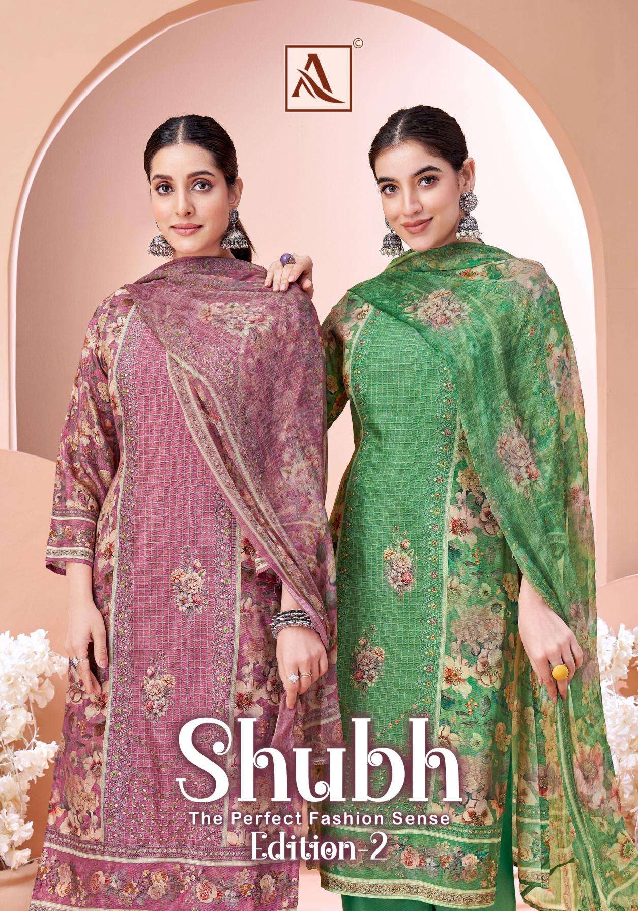 alok shubh vol 2 series 200582301 to 200582304 viscose muslin pakistani suits in wholesale surat