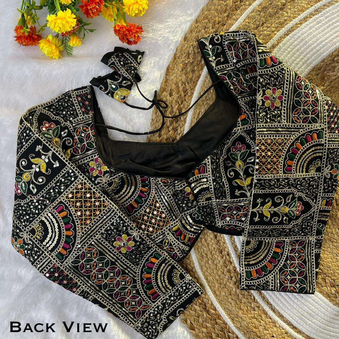 angel readymade classic georgette dual sequence blouse in wholesale surat