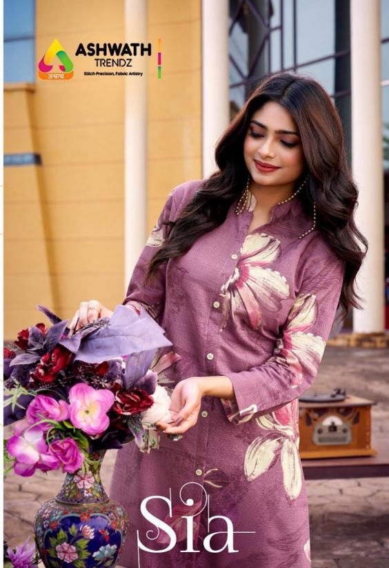 ashwath trendz sia series 1001 to 1006 readymade unique vetican foil print co-ord sets in wholesale surat