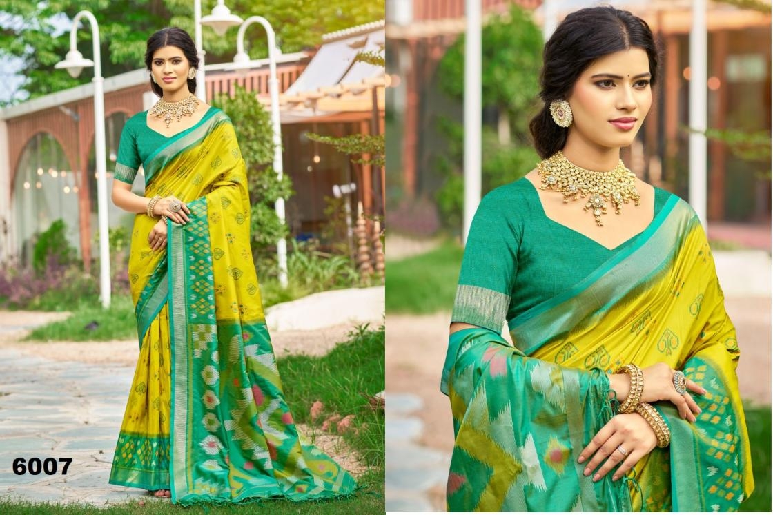 astita poorivika silk vol 6 series 6001 to 6008 attractive pochampalli silk saree in wholesale surat