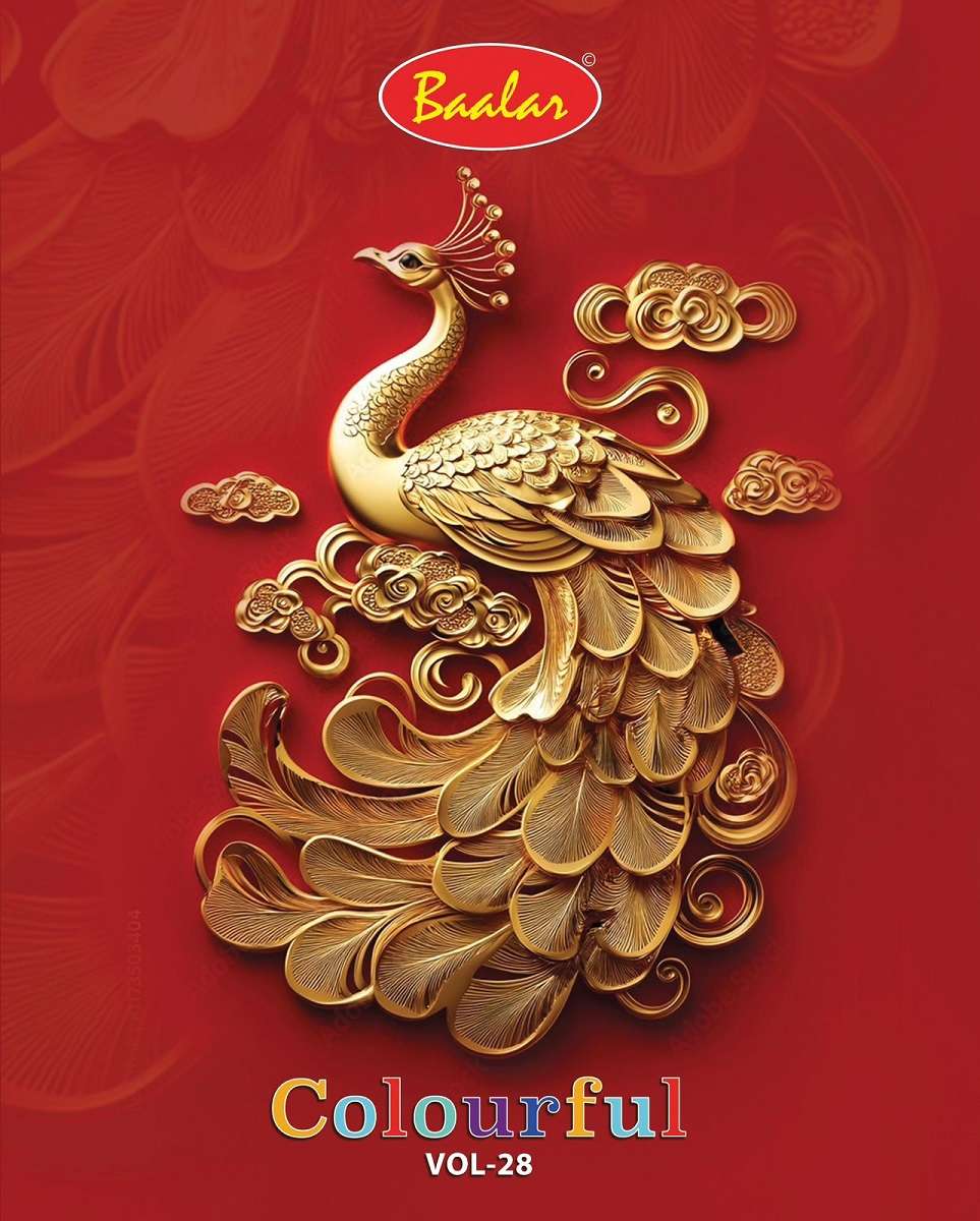 Baalar Colourful Vol-28 series 2808 to 2867 Heavy Cotton Print salwar kameez in wholesale surat