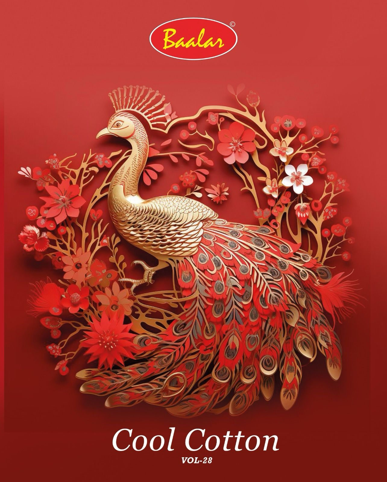 Baalar Cool Cotton Vol-28 series 2808 to 2822 Heavy Cotton Print salwar kameez in wholesale surat