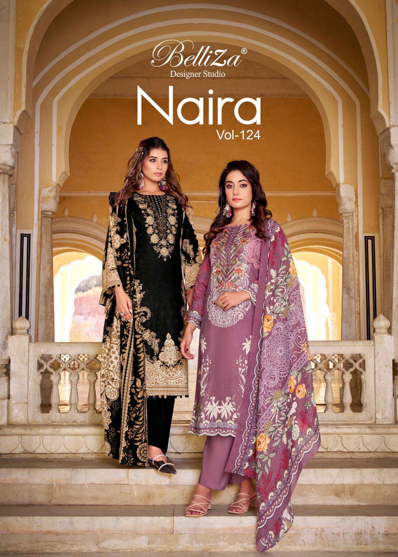 belliza designer naira vol 124 series 920001 to 920008 cotton pakistani salwar kameez in wholesale surat