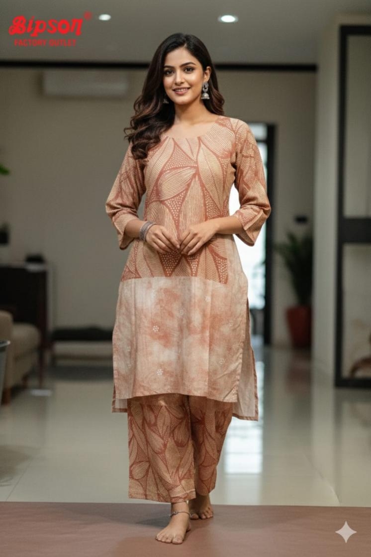 bipson prints full stitch premiun stylish viscose vatican Co-ord set in wholesale surat