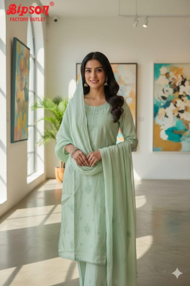 bipson prints roman dyed elegance full stitch suit in wholesale surat