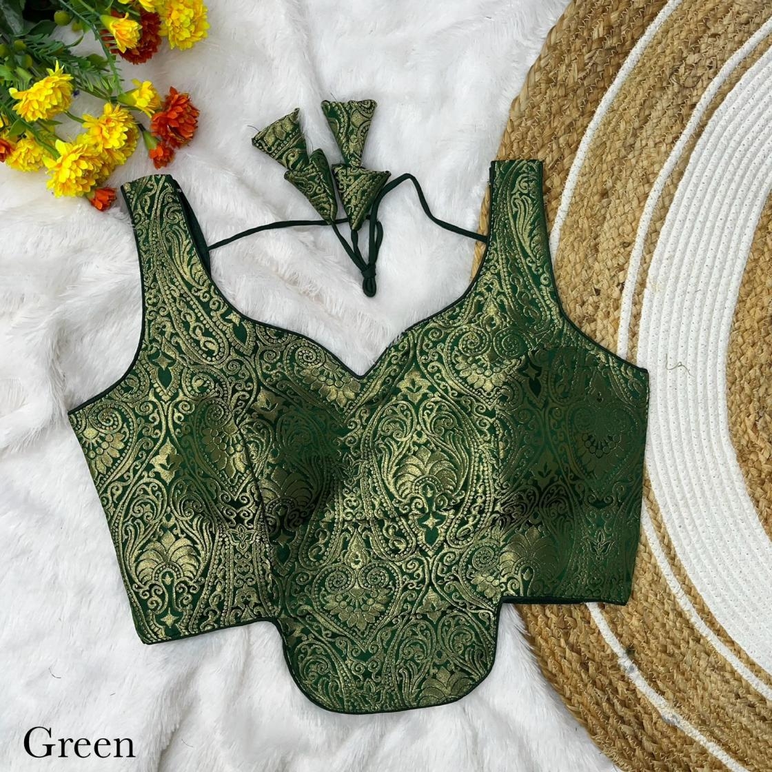 brasso Jacquard pretty look fully stitch blouse in wholesale surat