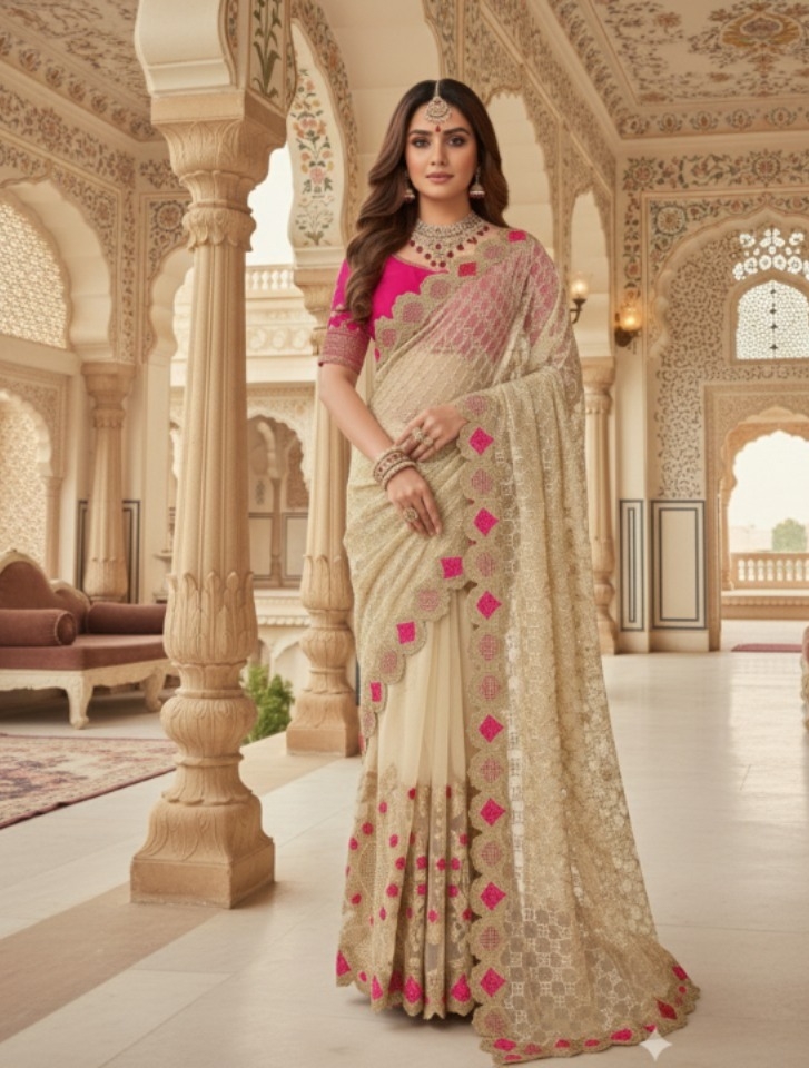 BT FESTIVAL SAREE VOL -4 REMIUM FANCY FABRIC WITH DESIGNER WORK HEAVY BORDER SAREE IN WHOLESALE SURAT