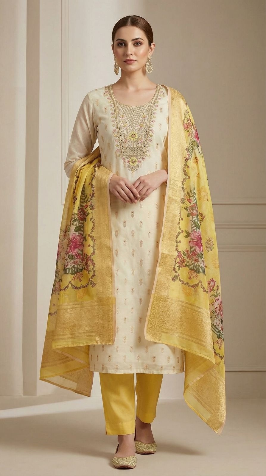 bt SABYA SAACHI-231 MODAL CHANDERI  MEENA JAQARAD SALWAR KAMEEZ IN WHOLESALE SURAT