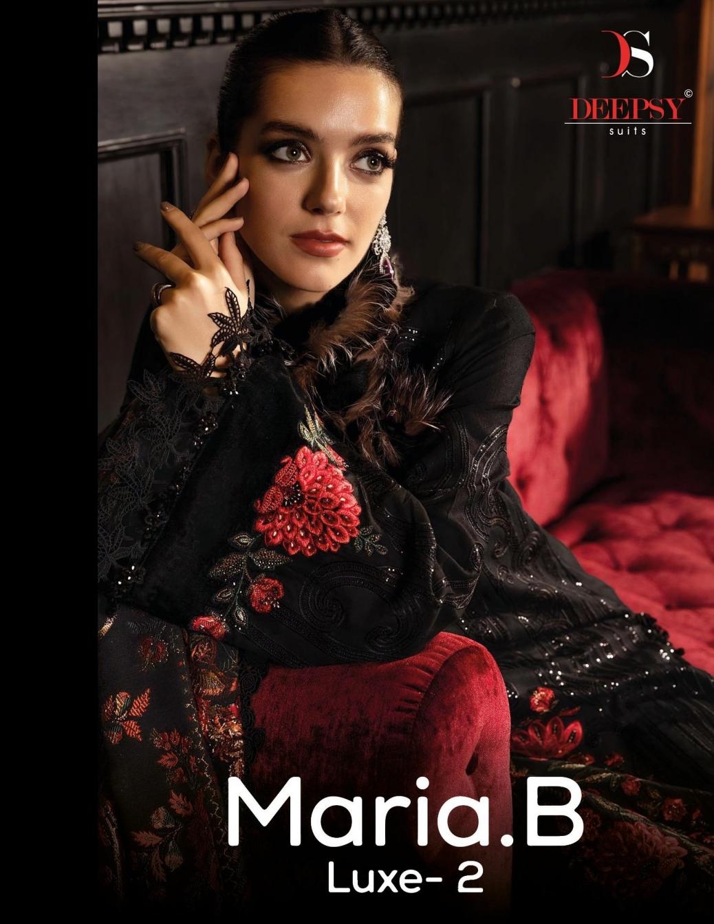 deepsy suits maria b luxe 25 vol 2 series 1521 to 1525 viscose rayon pakistani suit in wholesale surat