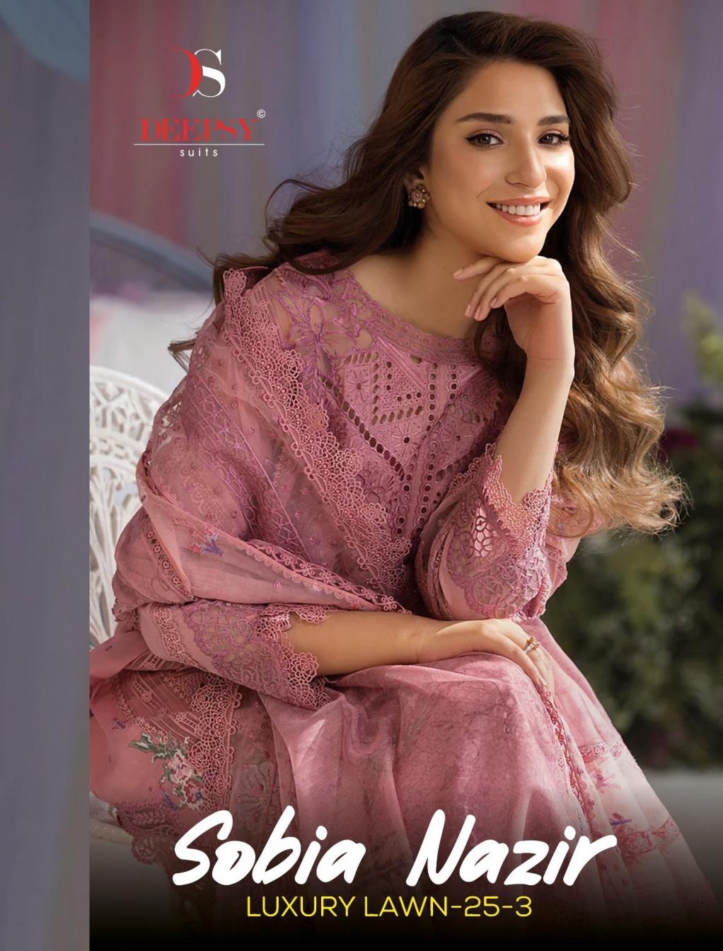 deepsy suits sobia nazir lawn 25 vol 3 series 1441 to 1444 cotton pakistani suits in wholesale surat
