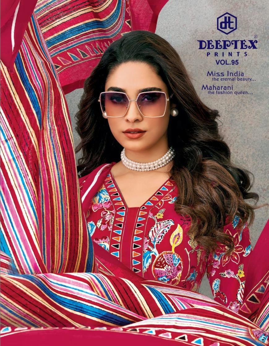 deeptex miss india vol 95 series 9501 to 9516 pure cotton salwar kameez in wholesale surat