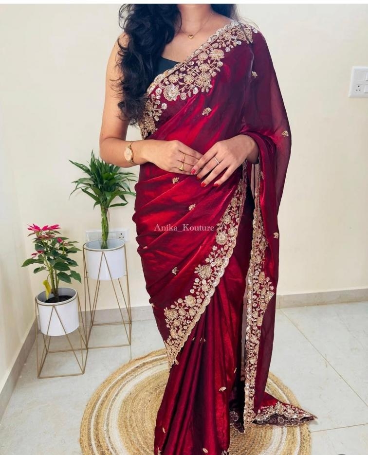 ds 731 fashionable design silk sequence work sarees in wholesale surat