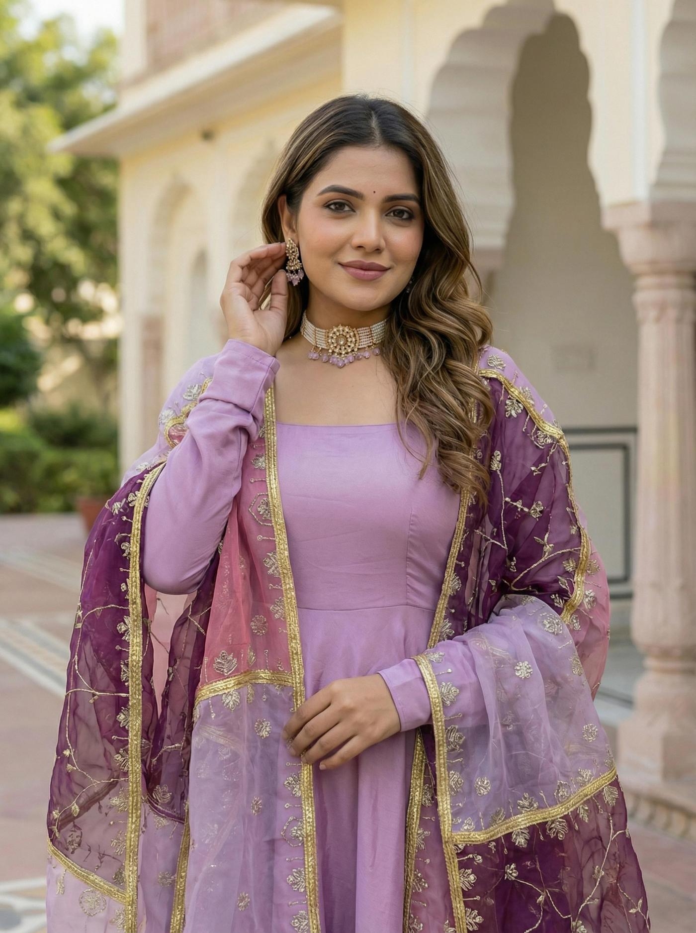 dvd 5113 roman simmer silk readymade classic plazzo style suit in wholesale surat