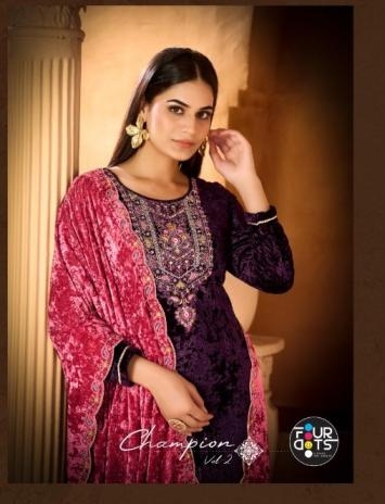 fourdots champion vol 2 series 9011 to 9014 makhamal velvet salwar kameez in wholesale surat