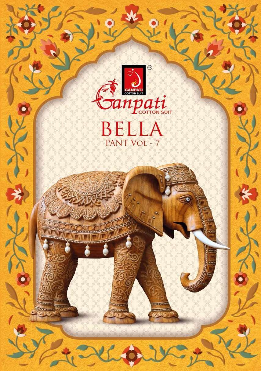 Ganpati Bella Pant Vol-7 series 701 to 715 Heavy Cotton Printed salwar kameez in wholesale surat