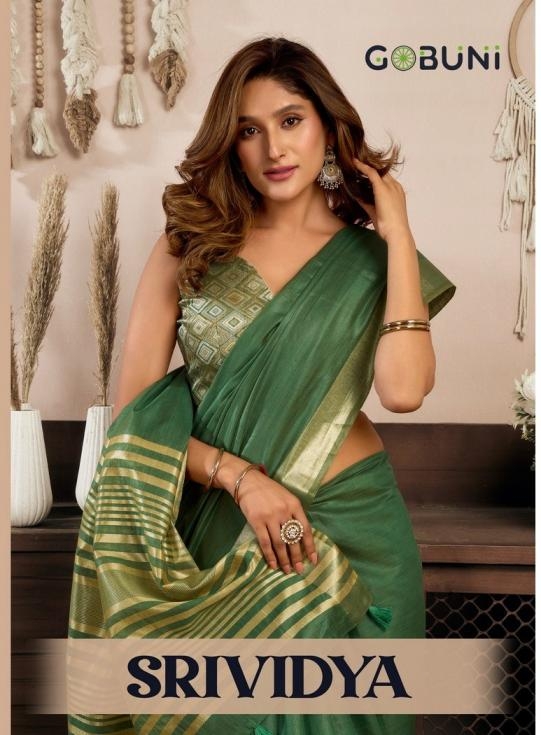 gobuni srividya series 2601 To 2608 traditional khadi cotton best saree in wholesale surat