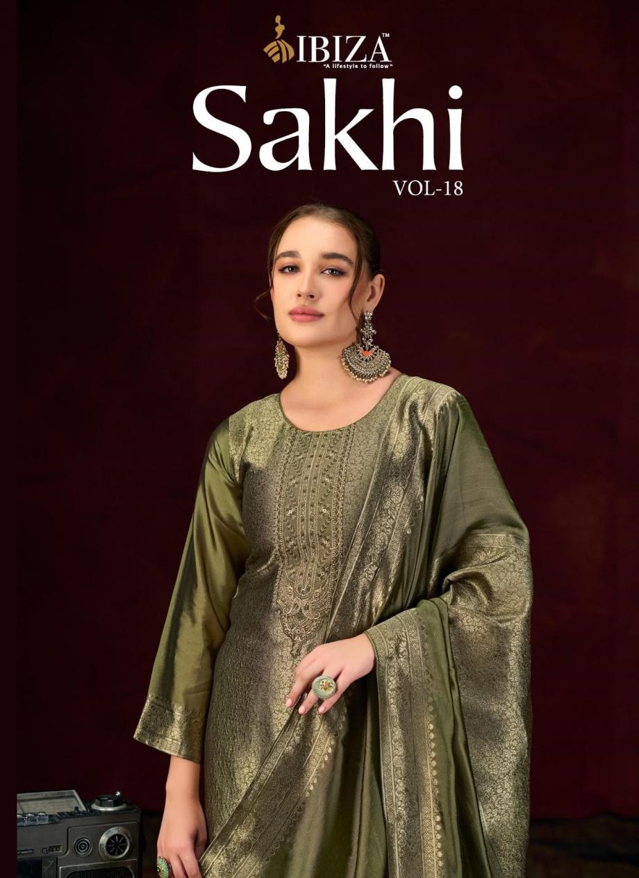 ibiza sakhi vol 18 series 2711 to 2714 banglory silk jacquard modern salwar kameez in wholesale surat