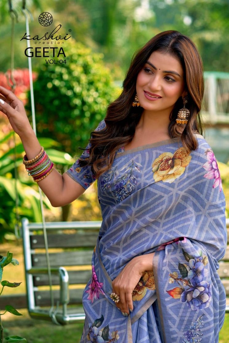kashvi creation geeta vol 4 series 401 to 408 casual erode silk saree in wholesale surat