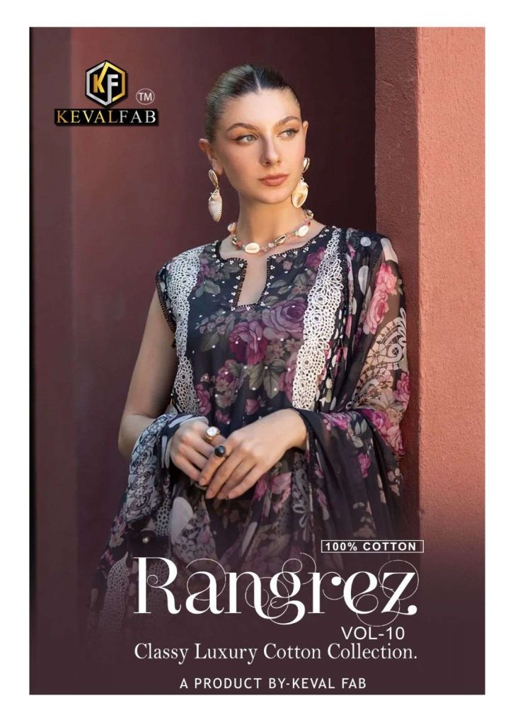Keval Fab Rangrez Vol- 10 series 10001 to 10006 Heavy Cotton Print Readymade Karachi Kurti Pant With Dupatta in wholesale surat