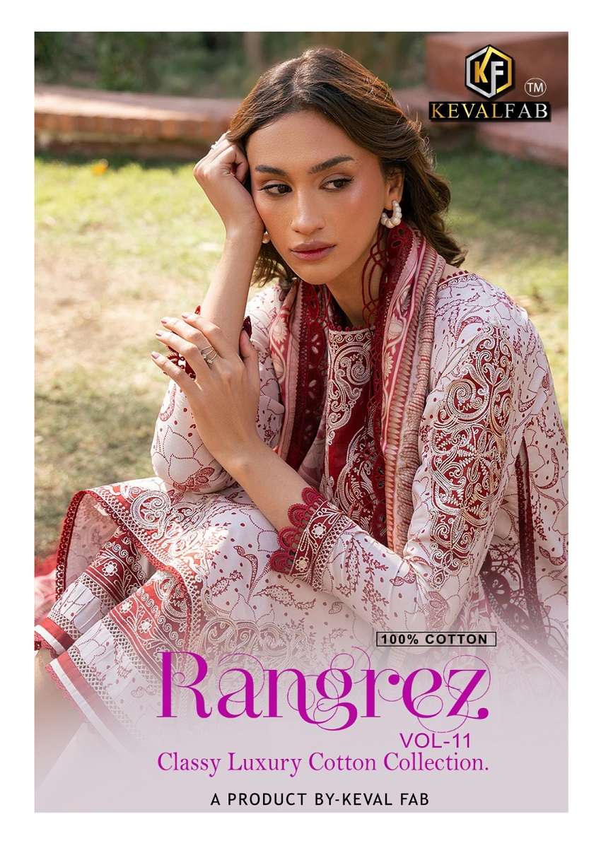 Keval Rangrez Vol-11 series 11001 to 11006 Pure Cotton Print Karachi salwar kameez in wholesale surat