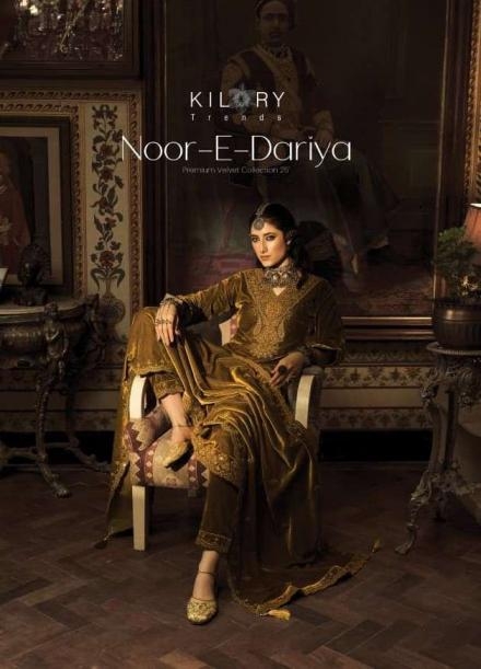 kilory trends noor e dariya series 11 to 16 readymade velvet plus size suit in wholesale surat