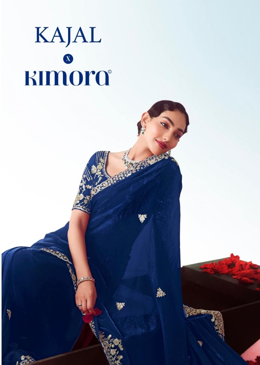 kimora kajal vol 17 occasion wear 5445 A to F Colours glass tisue sarees in wholesale surat
