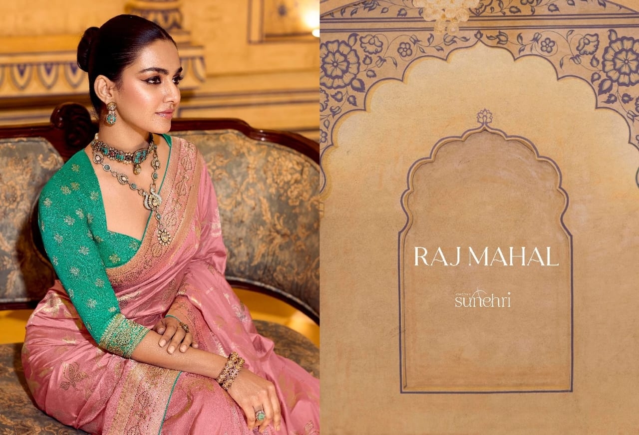 Kimora RajMahal series 1541 to 1551 Pure Banarasi Crap Silk saree in wholesale surat