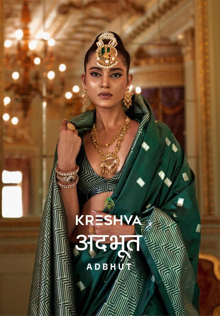 kreshva adbhut series 4405 TO 4410 attractive soft silk zari weaving saree in wholesale surat