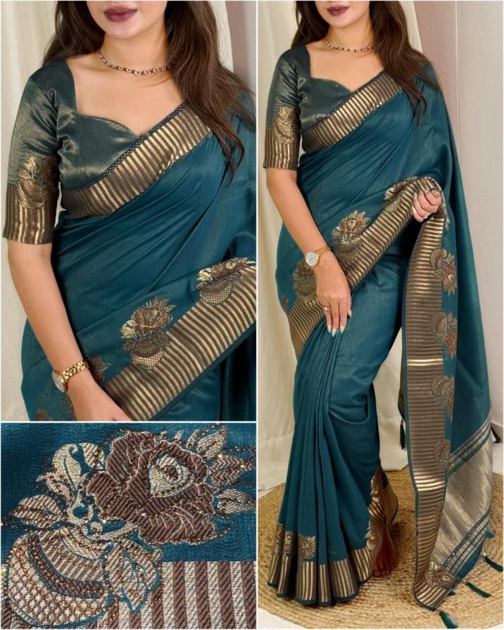 kumkum cotton silk jacquard shop trendy sarees in wholesale surat