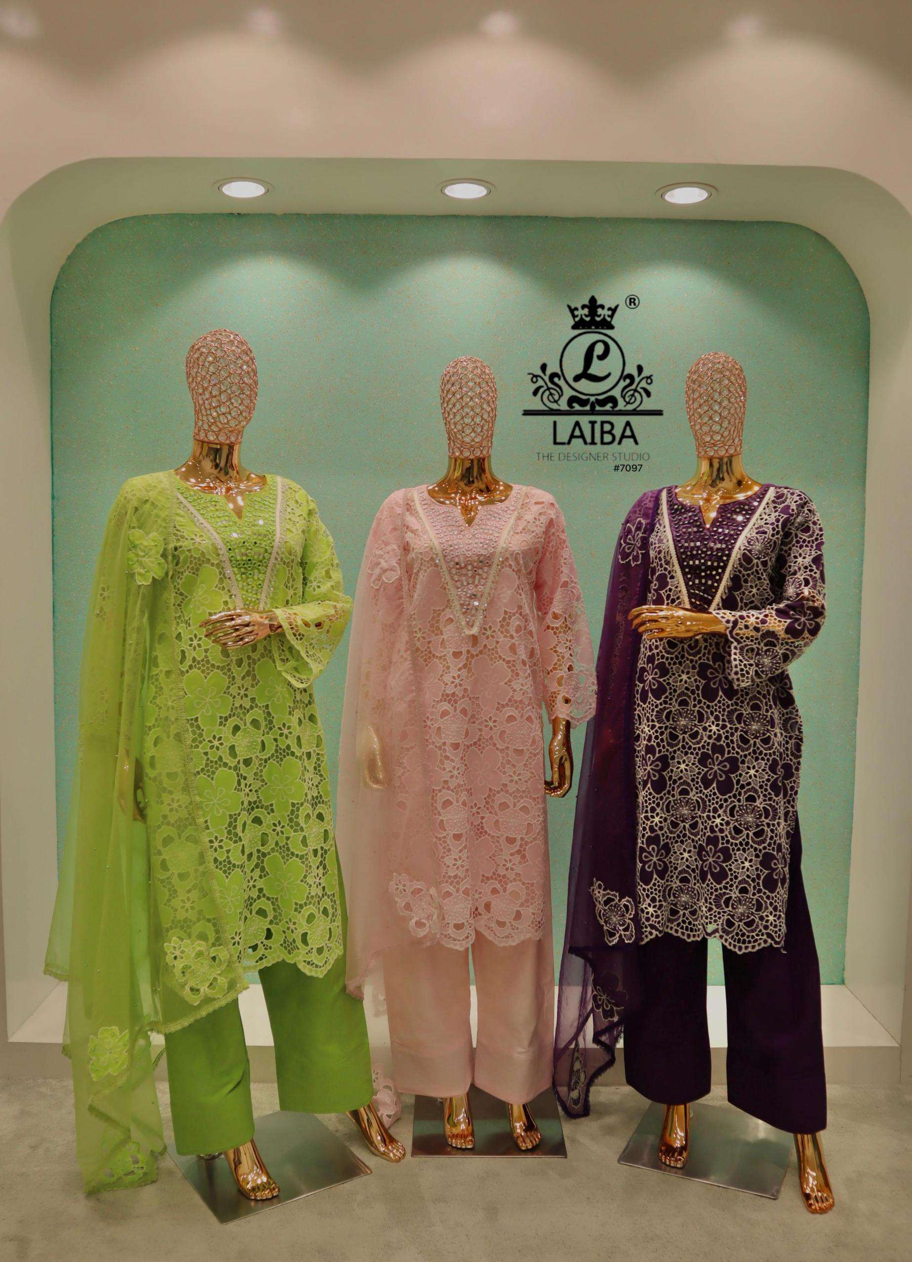 laiba designer 7097 Imported fully stitch combo pakistani suit in wholesale surat