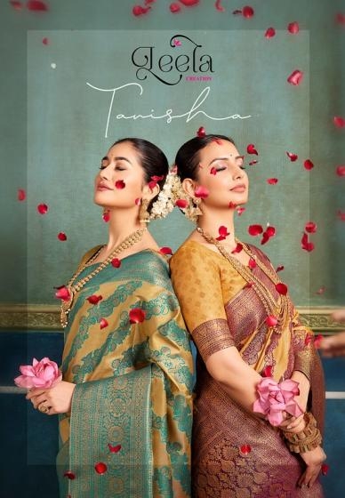 leela creation tanisha series A to F dyed silk hit design saree in wholesale surat
