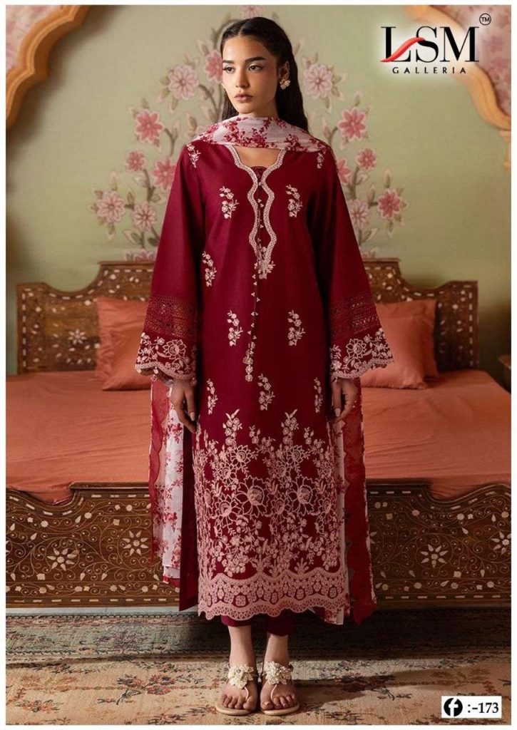 lsm Firdous Vol- 17 series 171 to 176 Pure Heavy Lawn Print Readymade Karachi Kurti Pant With Dupatta in wholesale surat