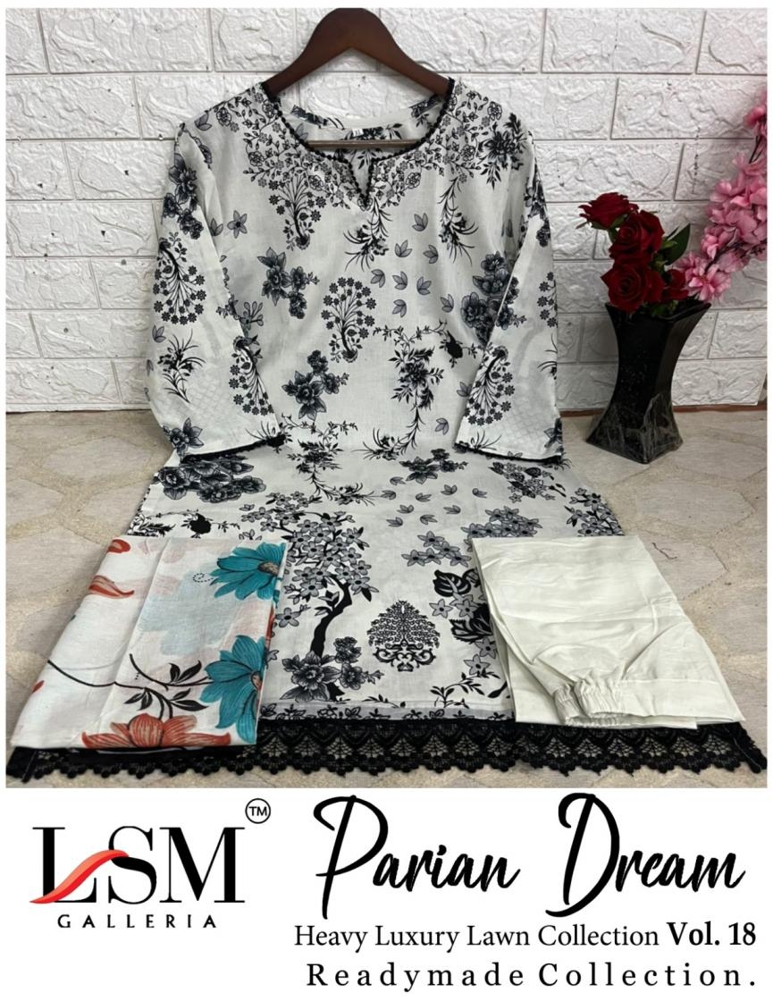 lsm parian dream heavy luxury lawn collection vol 18 amazing full stitch pakistani suits in wholesale surat