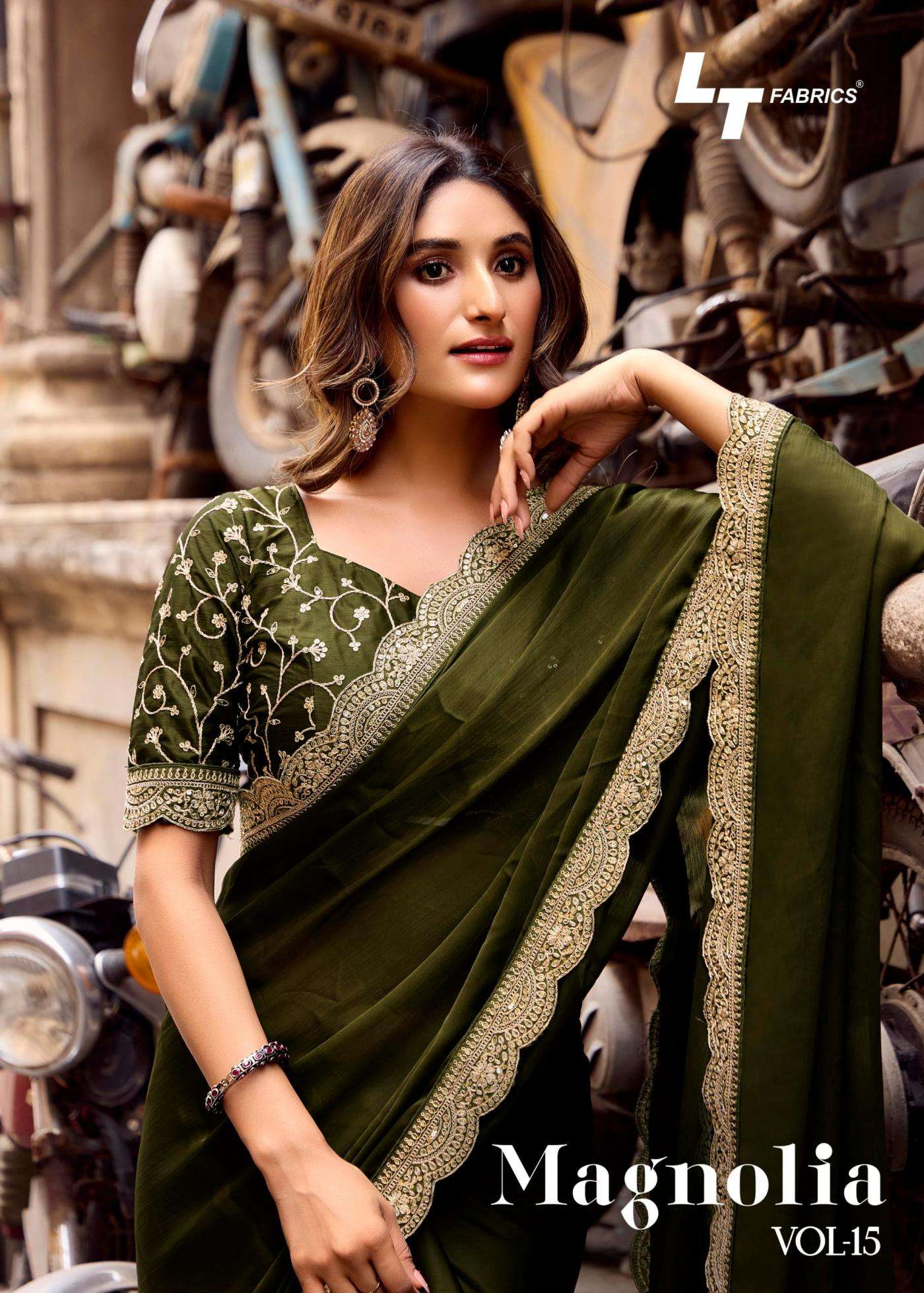 lt fashion magnolia vol 15 series 1501 to 1506 classic look malai silk saree in wholesale surat