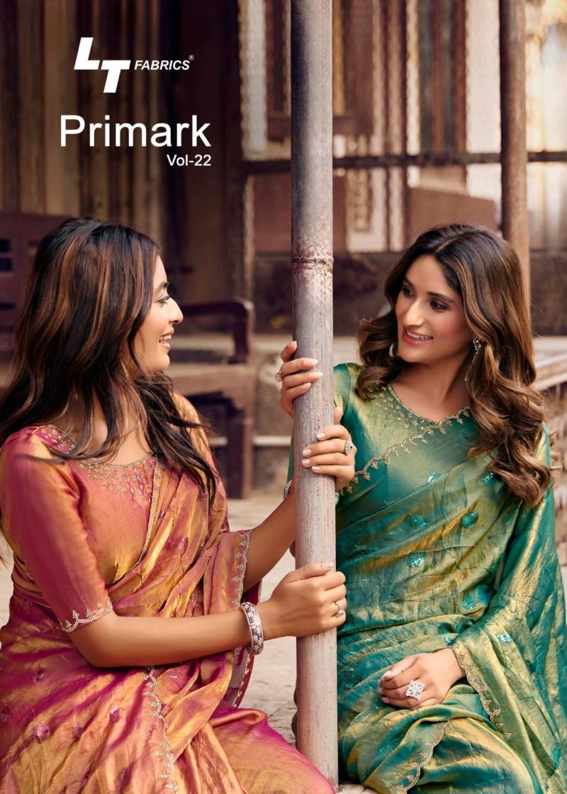 lt fashion primark vol 22 series 2201 to 2206 shine silk gorgeous look sarees in wholesale surat