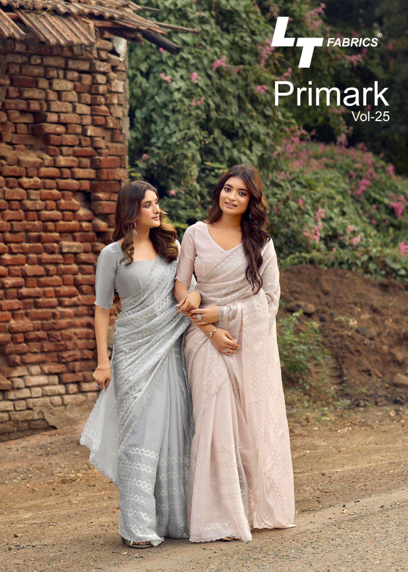 lt fashion primark vol 25 series 2501 to 2506 shine silk pretty look saree in wholesale surat